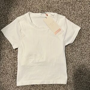 White Short Sleeve Crew Neck Tee